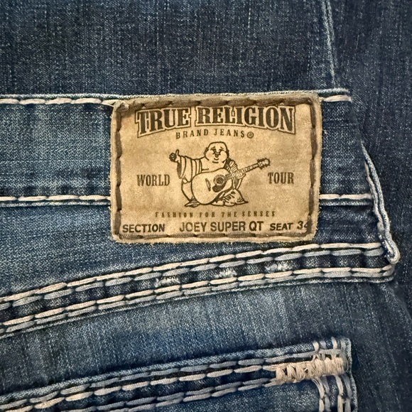 True Religion Dark Blue Boot Cut Jeans - Picture 3 of 4